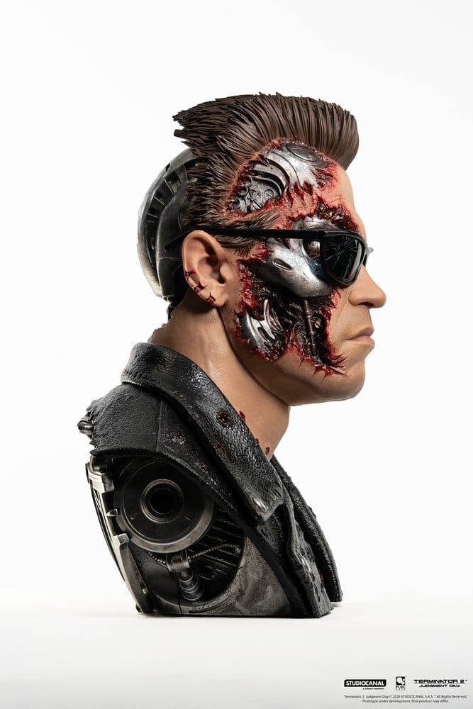 Terminator 2 Replik 1/1 T-800 Model 101 Battle Damaged Art Mask 47 cm Pure Arts