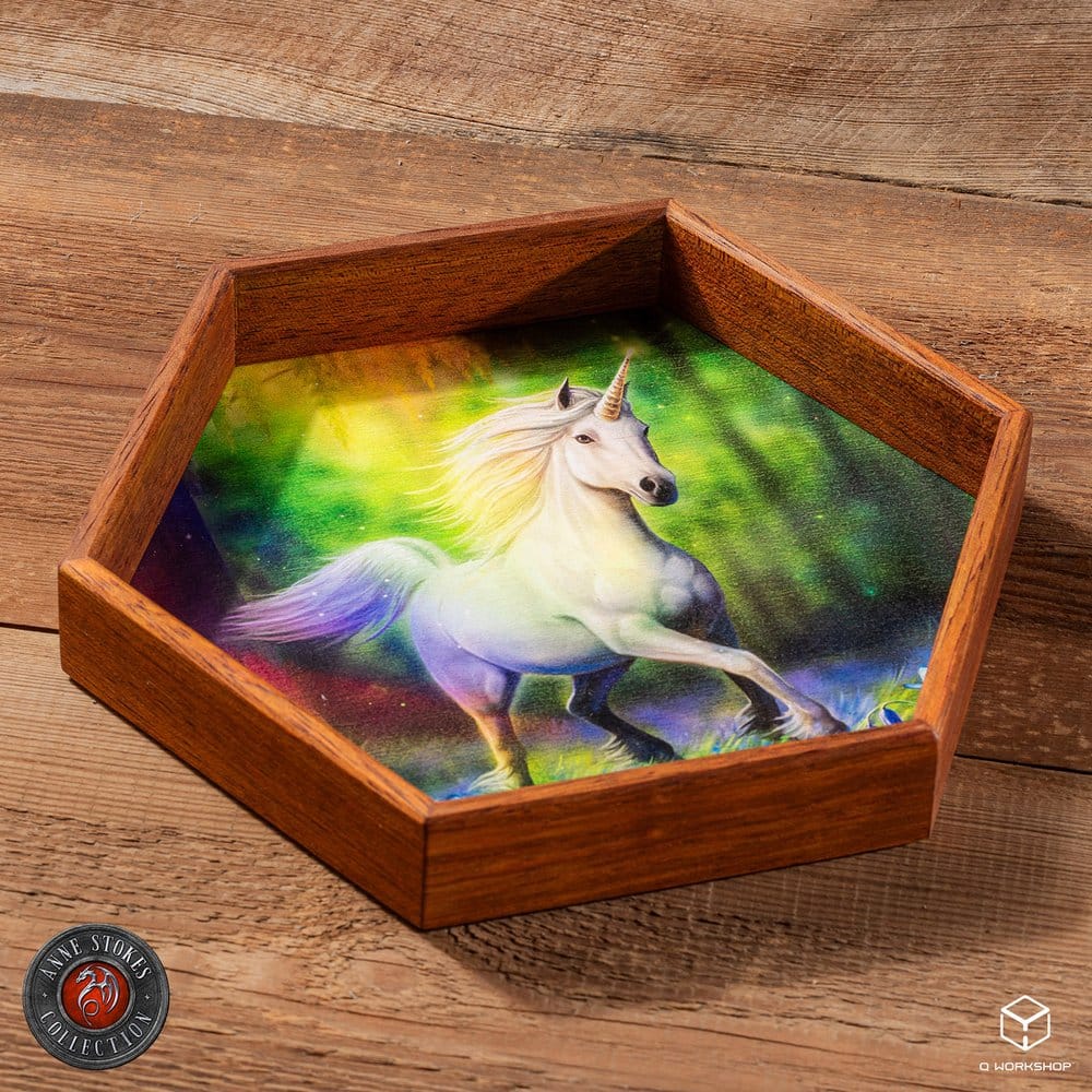 Anne Stokes Dice Tray Chase The Rainbow 20 cm Q Workshop