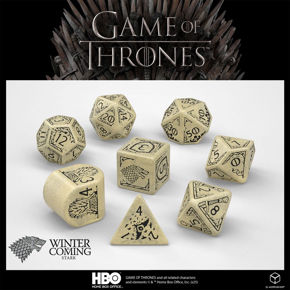 Game of Thrones Dice Set Stark (8)