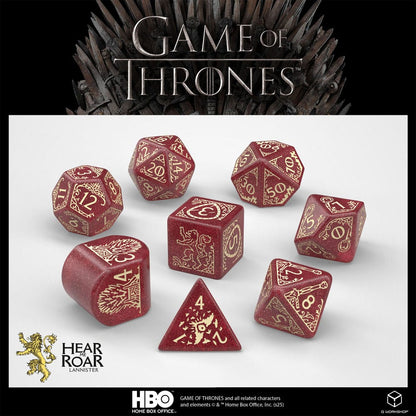 Game of Thrones Dice Set Lannister (8) Dice