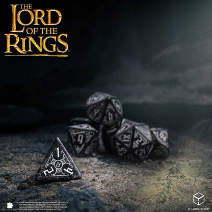 The Lord of the Rings Dice Set of 7 Moria (Glow in the Dark)