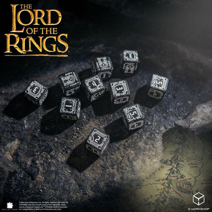 The Lord of the Rings: 10 D6 Dice Set Moria (Glow in the dark)