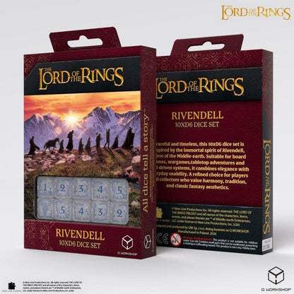 The Lord of the Rings: 10 D6 Dice Set Rivendell (Stone)