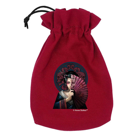 Anne Stokes Dice Pouch Geisha Skull