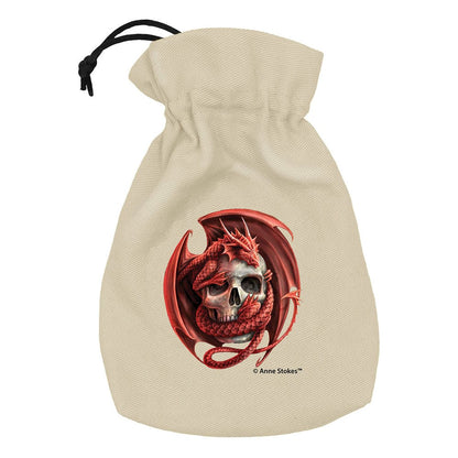 Anne Stokes Dice Pouch Skull Embrace