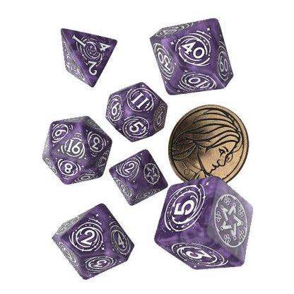 The Witcher Dice Set Yennefer Lilac and Gooseberries (7) Dice