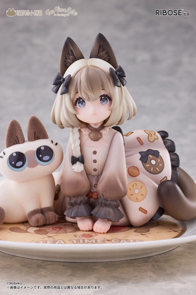 Decorated Life Collection PVC Statue Tea Time Cats x Siamese Cat Azuki-san Friendship Collaboration Exclusive Set 18 cm