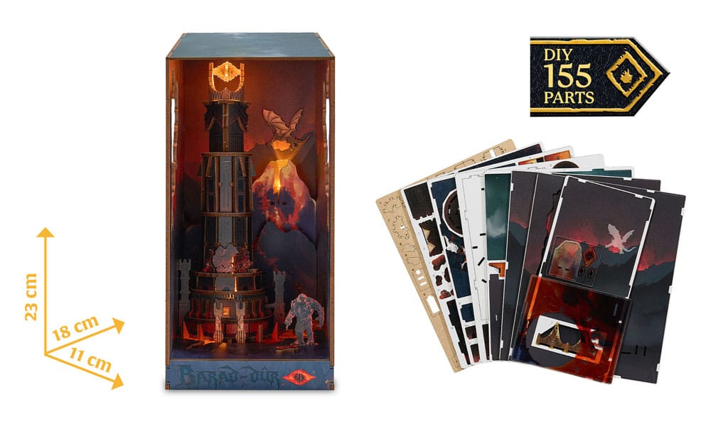 The Lord of the Rings Tiny Adventures Book Nook Mini Diorama Barad-Dûr 23 cm - FanofThings.co.uk