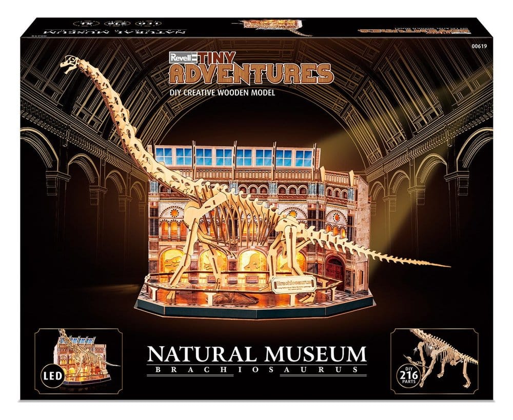 Revell Tiny Adventures Natural Museum 3D Wooden Puzzle Brachiosaurus Skeleton 58 cm