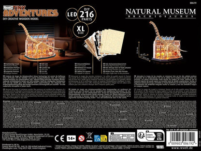 Revell Tiny Adventures Natural Museum 3D Wooden Puzzle Brachiosaurus Skeleton 58 cm