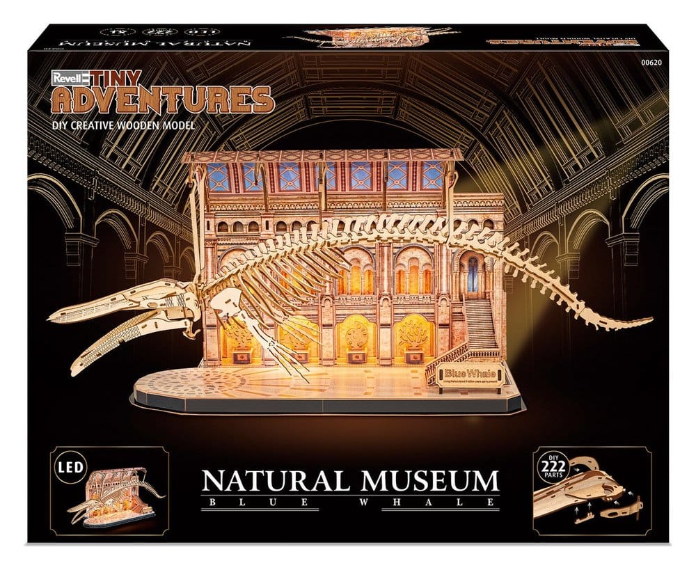 Revell Tiny Adventures Natural Museum 3D Wooden Puzzle Blue Whale 61 cm Revell