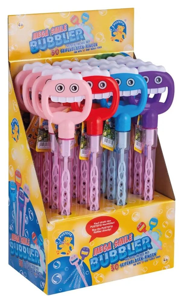 Pustefix Mega Smile Bubbler Assortment (16) Pustefix