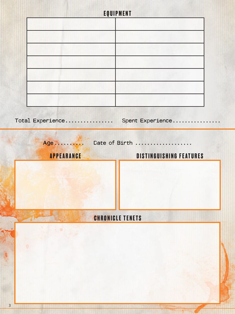 Hunter: The Reckoning 5th Edition RPG Journal Expanded Character Sheet Journal *Englische Version* Renegade