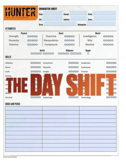 Hunter: The Reckoning 5th Edition RPG Journal Expanded Character Sheet Journal *Englische Version* Renegade