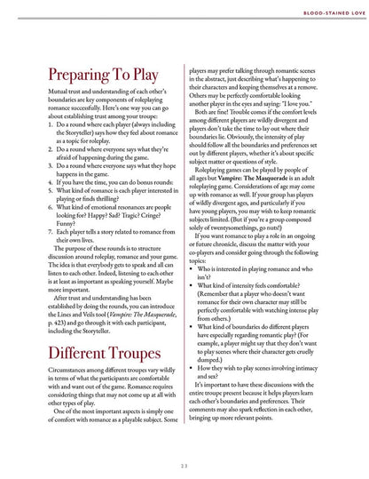 Vampire: The Masquerade 5th Edition RPG book Blood-Stained Love Sourcebook *Englische Version* Board games and