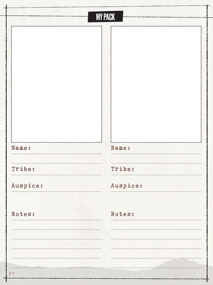 Werewolf: The Apocalypse 5th Edition RPG Journal Expanded Character Sheet Journal *Englische Version* Board games and