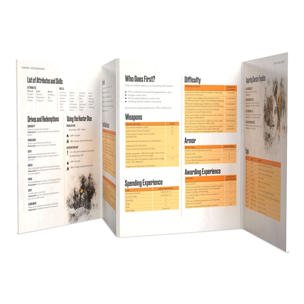 Hunter: The Reckoning 5th Edition RPG Storyteller's Screen Kit *Englische Version* Renegade