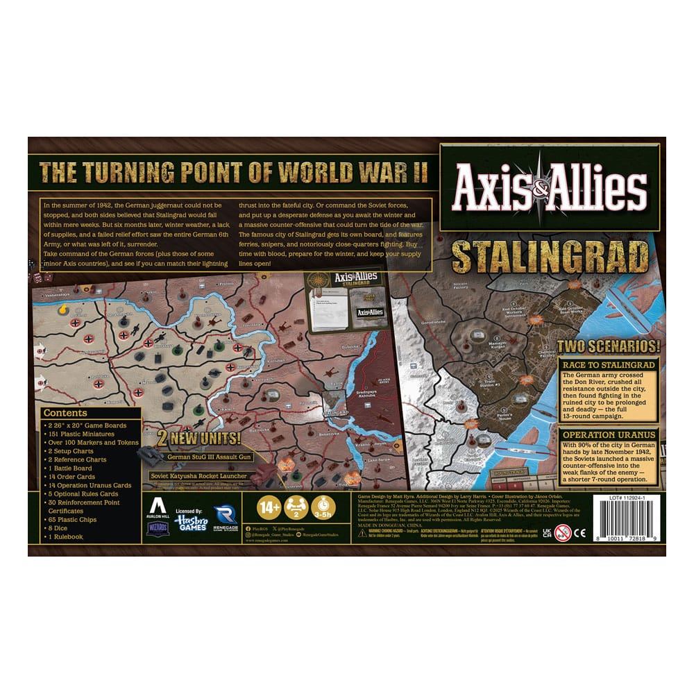 Axis & Allies board game Stalingrad *English Version* Renegade