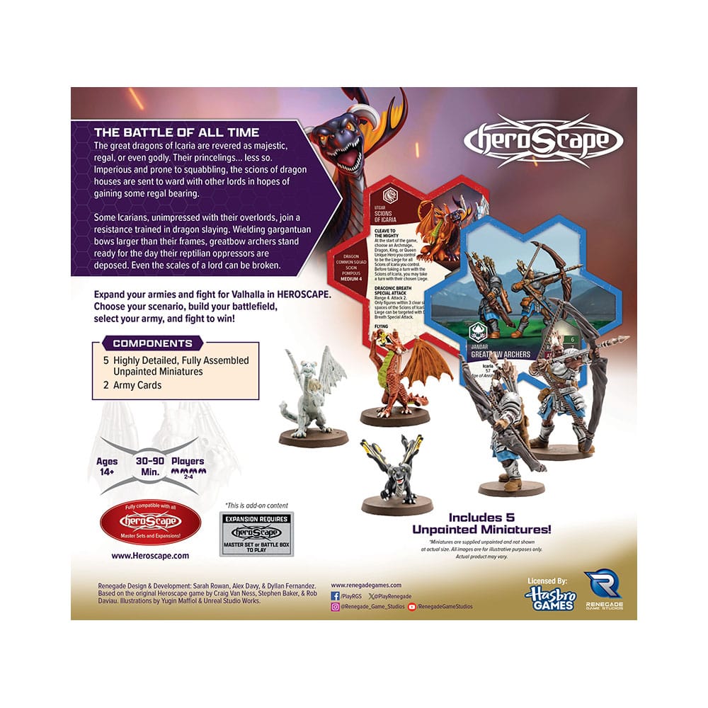 Heroscape Army Expansion Embers of War: Greatbow Archers and Scions of Icaria *English Version* Renegade