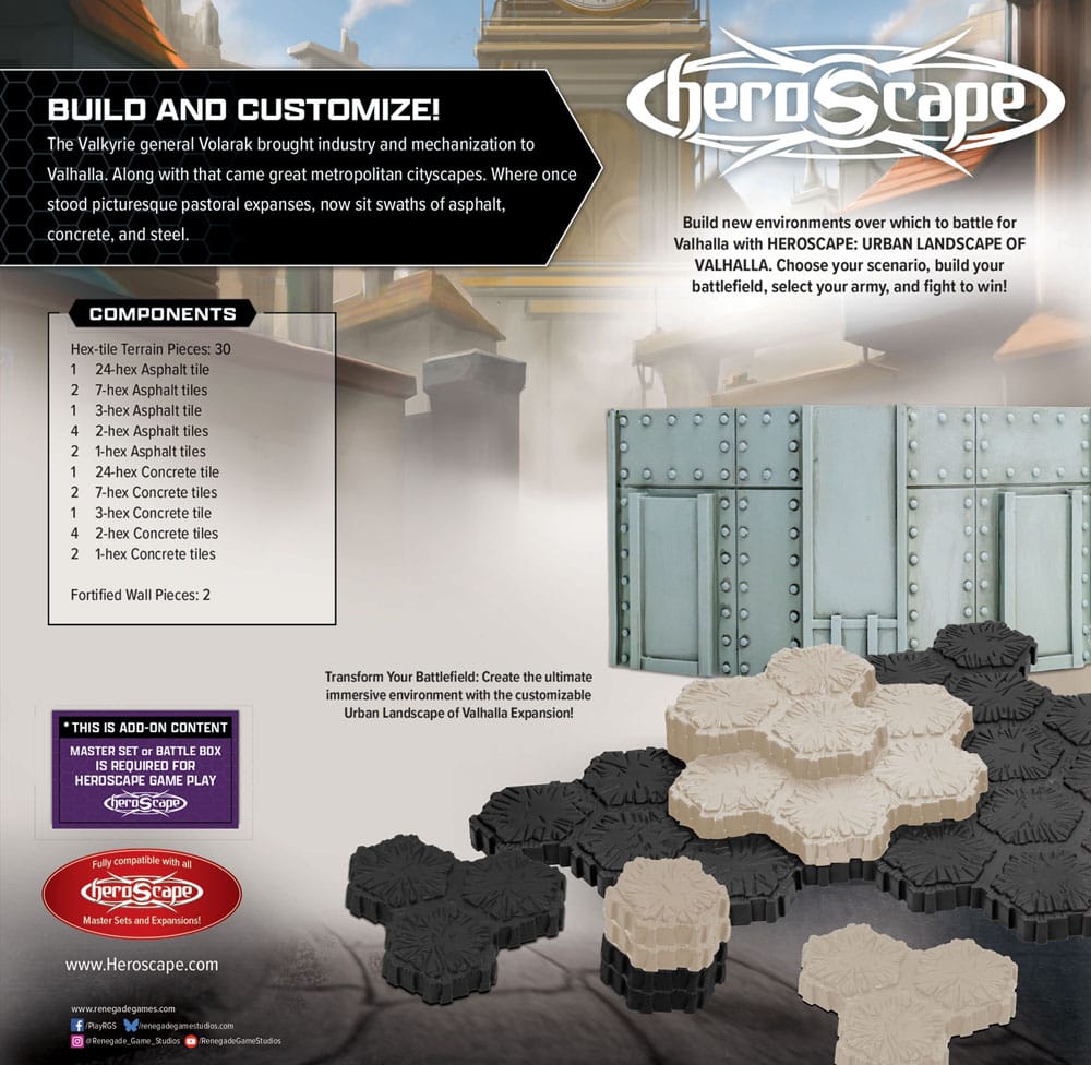 Heroscape Terrain Expansion The Urban Landscape of Valhalla *English Version*