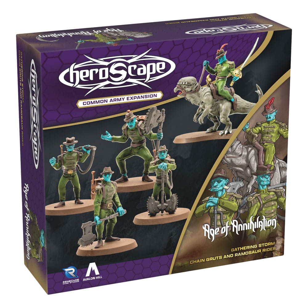 Heroscape Army Expansion Age of Annihilation Chain Gruts & Ramosaur Rider (Common) *English Version* Renegade