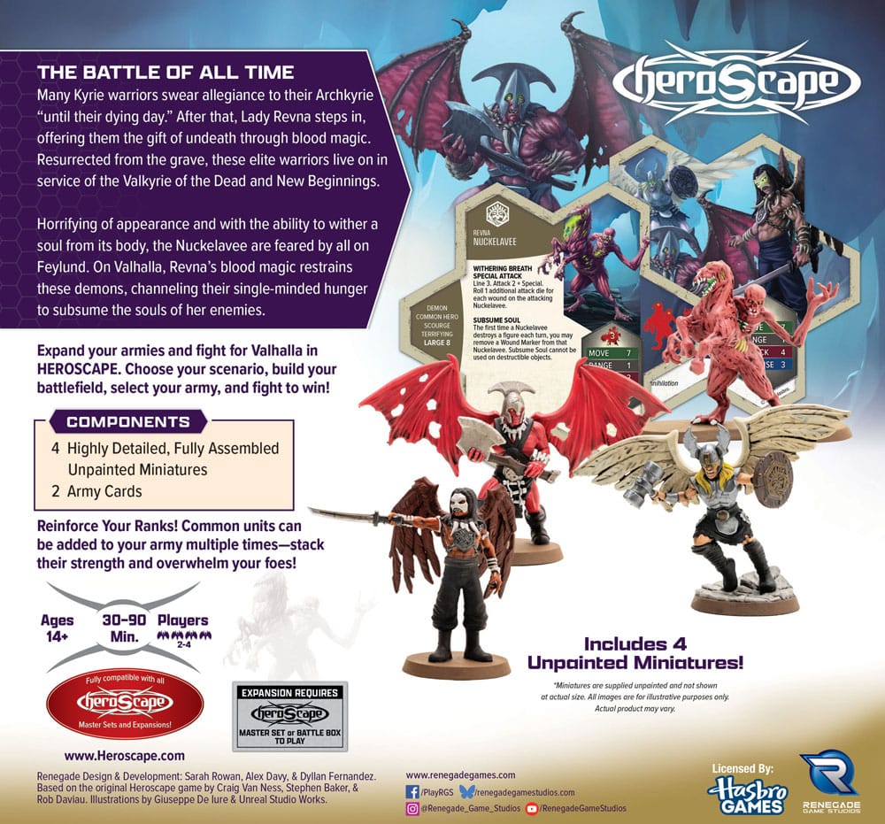 Heroscape Army Expansion Age of Annihilation Revenants of Revna & Nuckelavee (Common) *English Version* Renegade