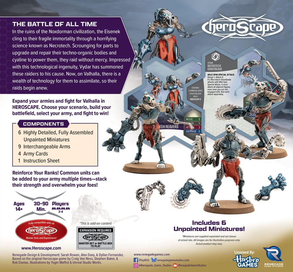 Heroscape Army Expansion Age of Annihilation Upgraded Necrotech Reavers (Common) *English Version* Renegade