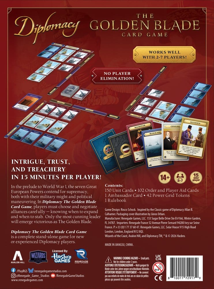Diplomacy: The Golden Blade card game *Englische Version* Renegade