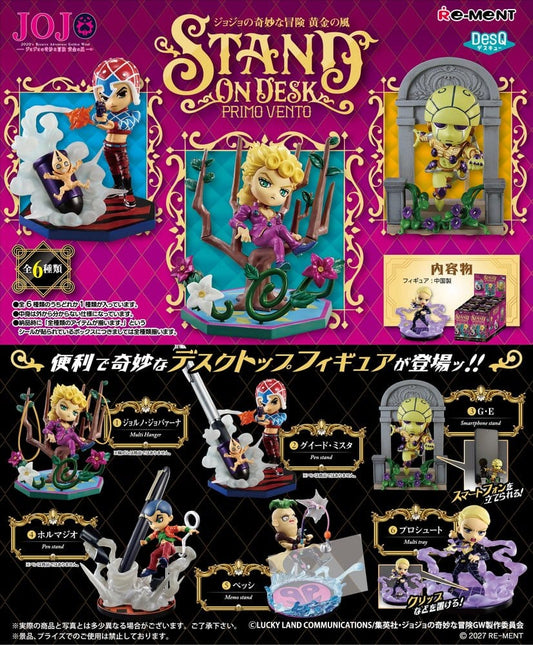 JoJo's Bizarre Adventure Mini Figures Stand on Desk — Prime Vento Blind Box Display (6)