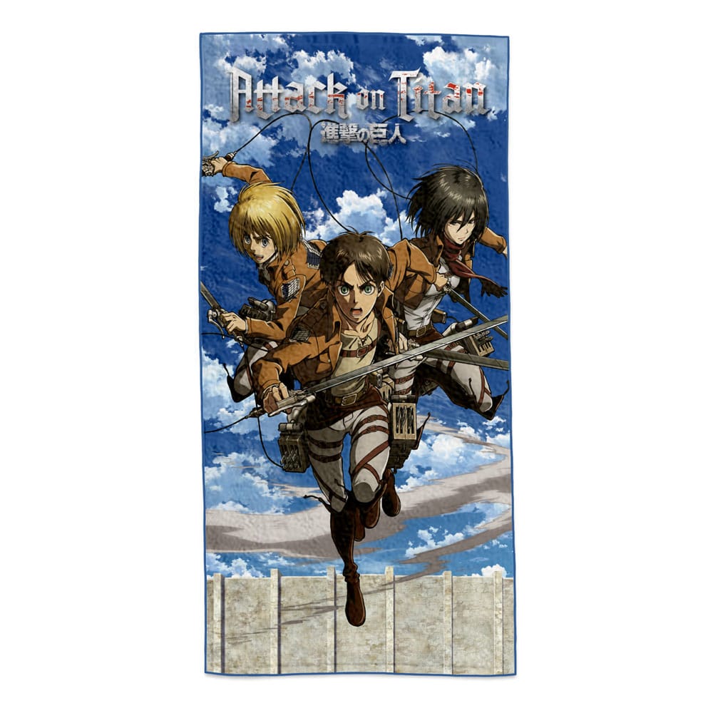 Attack on Titan Towel Eren Mikasa & Armin 150 x 75 cm Towels