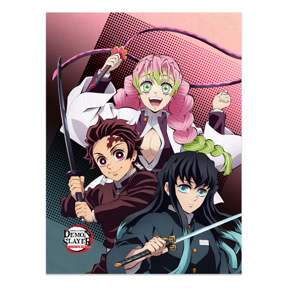 Demon Slayer: Kimetsu no Yaiba blanket Tanjiro, Mitsuri, Muichiro 120 x 160 cm