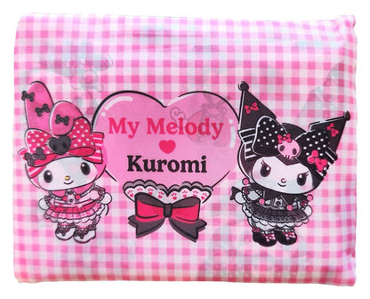Sanrio Pink Black Party Series Tote Bag Kuromi & My Melody Foldable Sakami Merchandise