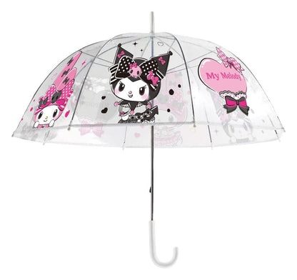 Sanrio Pink Black Party Series Umbrella Kuromi & My Melody Transparent Sakami Merchandise