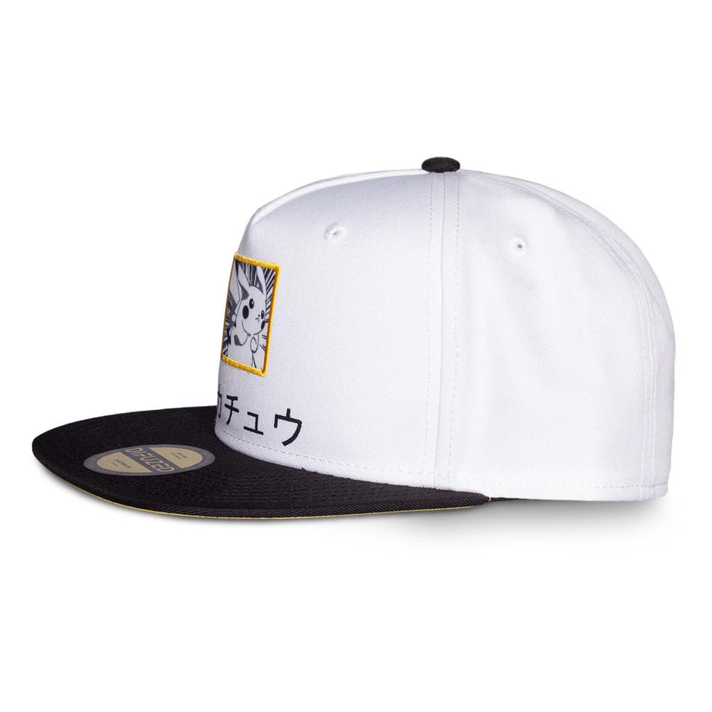 Pokémon Snapback Cap Pikachu Black, White, Yellow Difuzed