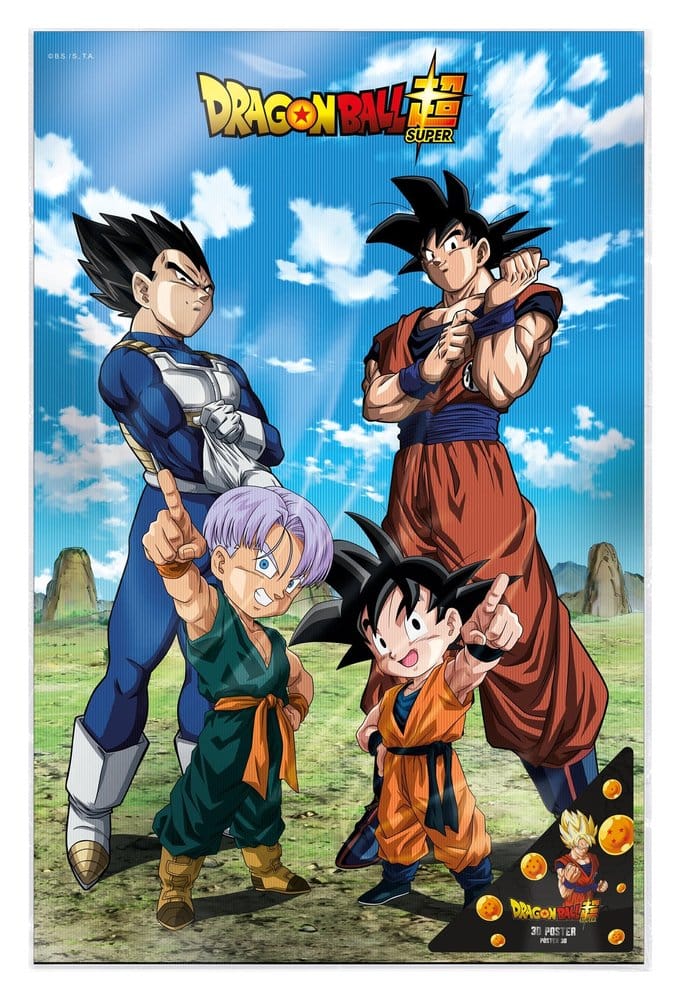 Dragon Ball Super 3D Poster Battle of Gods Goku Vegeta Family 38 x 58 cm SD Toys