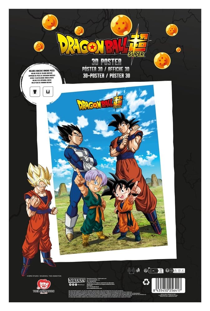 Dragon Ball Super 3D Poster Battle of Gods Goku Vegeta Family 38 x 58 cm SD Toys