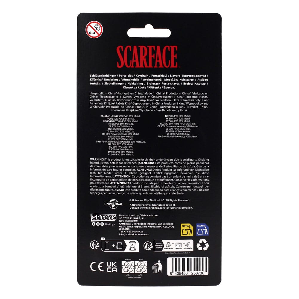 Scarface Keychain The World is Yours 2 cm