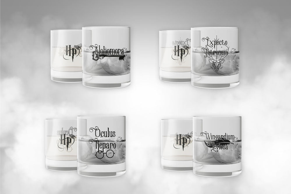 Harry Potter Crystal Glasses 4-Pack Spells SD Toys