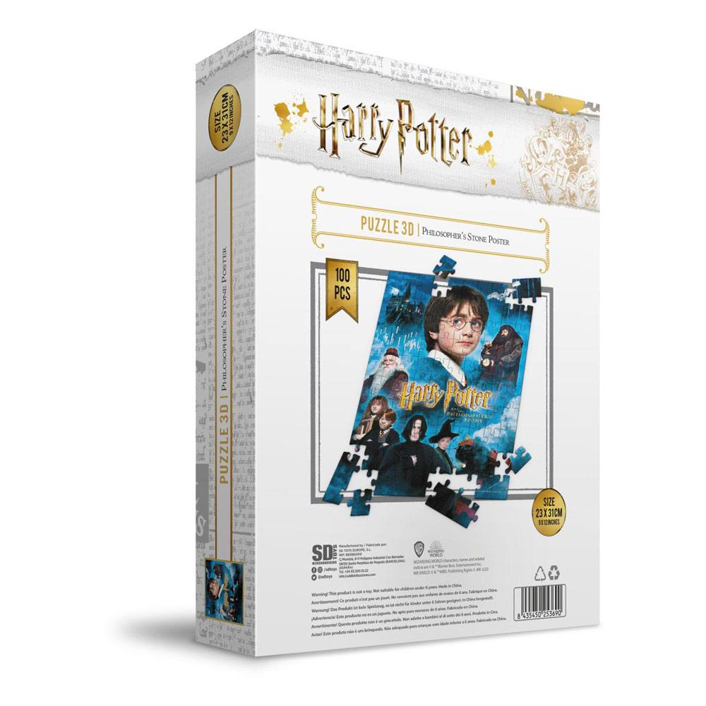 Harry Potter Jigsaw Puzzle with 3D-Effect Philosopher's Stone Poster (100 pieces) - FanofThings.co.uk