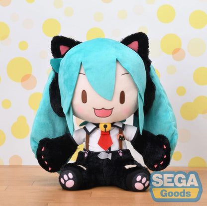 Hatsune Miku Project Diva Arcade Future Tone Fuwa Petit Plush Figure Hatsune Miku Kitty Cat LL 30 cm Plushes