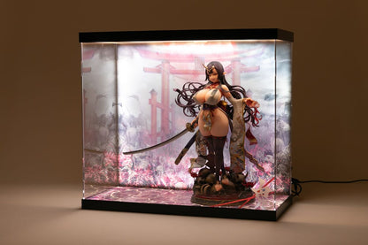 SHINSAI Acrylic Display Case with Lighting Inbina Rasethuhime Saki 39 cm Statues