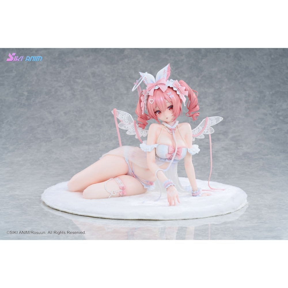 Original Character PVC Figure 1/4 White Rabbit Rosu Angel Ver. Illustrated by Rosuuri Bonus Edition 23 cm