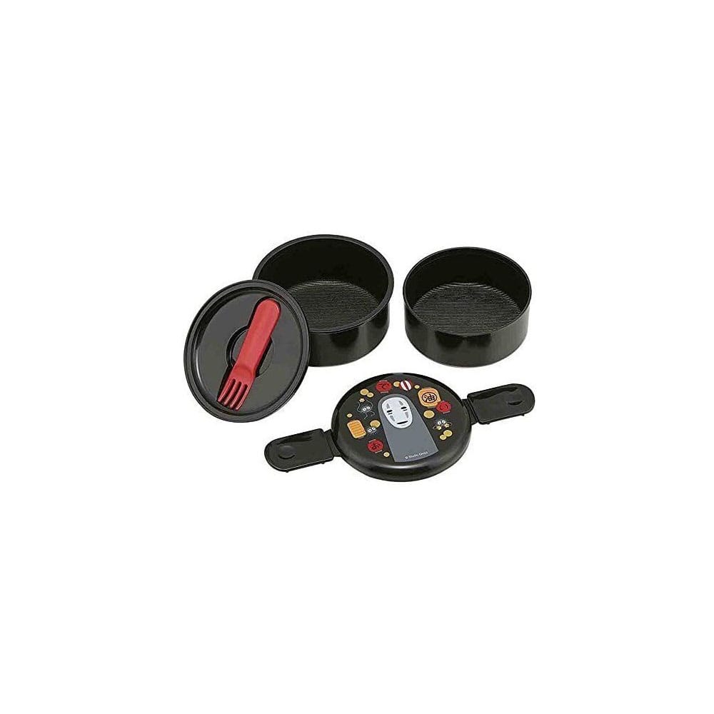 Spirited Away Two Layer Round Shape Lunch Box No Face & Lantern Boxes & Pouches