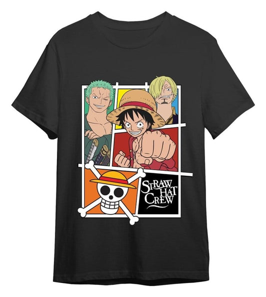 One Piece T-Shirt Straw Hat Crew Grey Size XXL