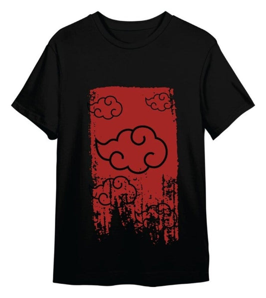 Naruto Shippuden T-Shirt Akatsuki Black Size XL