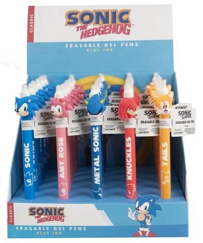 Sonic - The Hedgehog Erasable Gel Pen Characters Display (30) Pyramid International