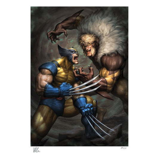 Marvel Art Print Wolverine vs Sabretooth 41 x 61 cm - unframed - FanofThings.co.uk