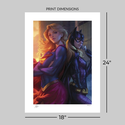 DC Comics Fine Art Print Supergirl & Batgirl 61 x 46 cm - unframed