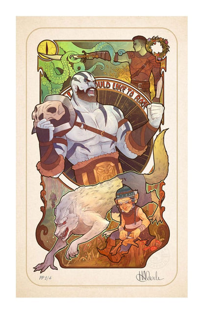 Critical Role Art Print Travis Willingham: 10th Anniversary Art Nouveau Illustrations 46 x 28 cm - unframed Posters &