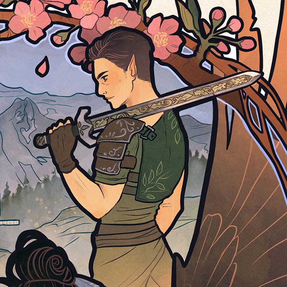 Critical Role Art Print Liam O'Brien: 10th Anniversary Art Nouveau Illustrations 46 x 28 cm - unframed